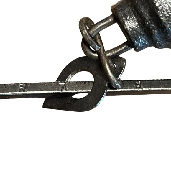 Vintage French Balance Scale 15 Kilos Iron Black Hanging Antique J.D.L. 14" Inch - Picture 11 of 11
